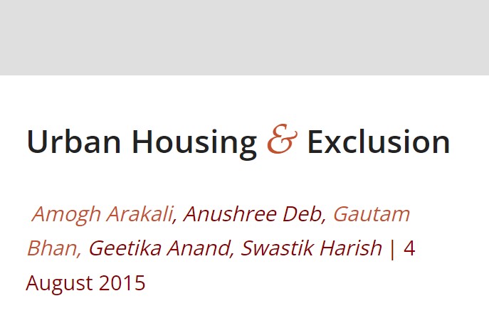 Urban Housing and Exclusion